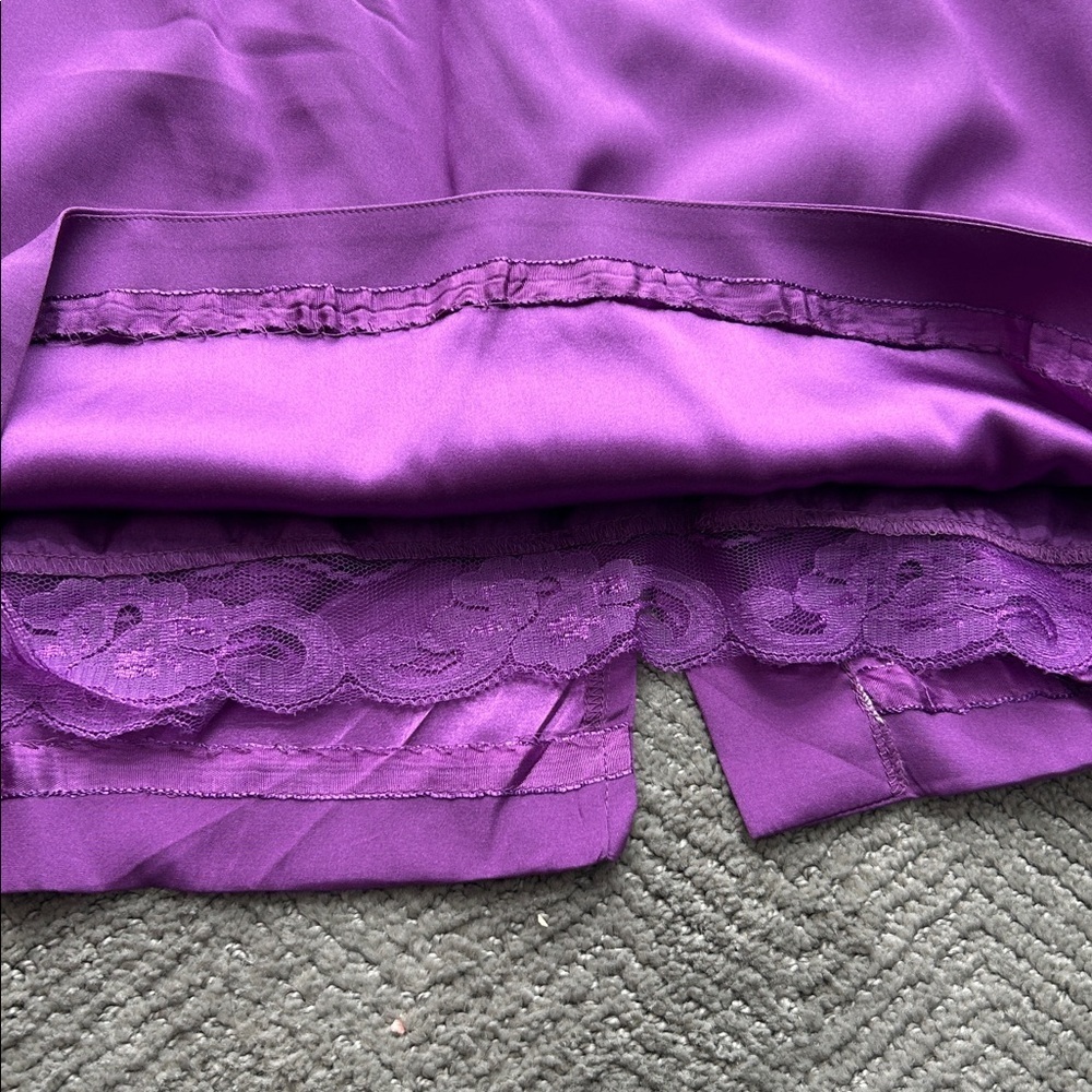 Trina Turk LaRoux Violet Purple Silk One Shoulder Mini Sheath Dress Ruffle 6 - Picture 11 of 15
